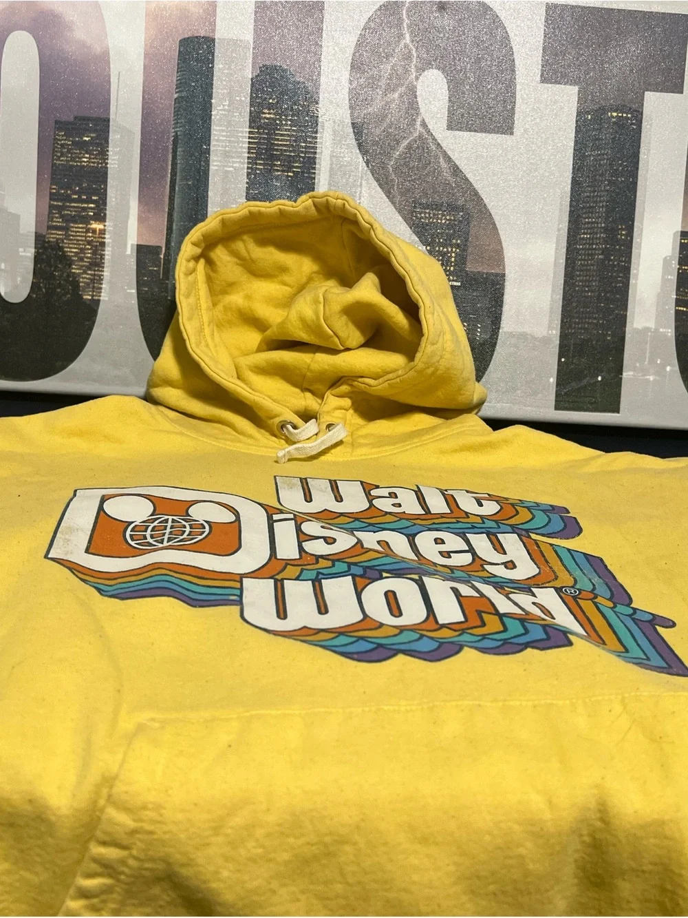 Yellow Retro Walt Disney World Graphic Crewneck Sweatshirt